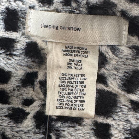 NWT ANTHROPOLOGIE SOFT FAUX FUR BLACK MOTIF LUX JEWELED INFINITY NECK WRAP SCARF - Picture 6 of 7